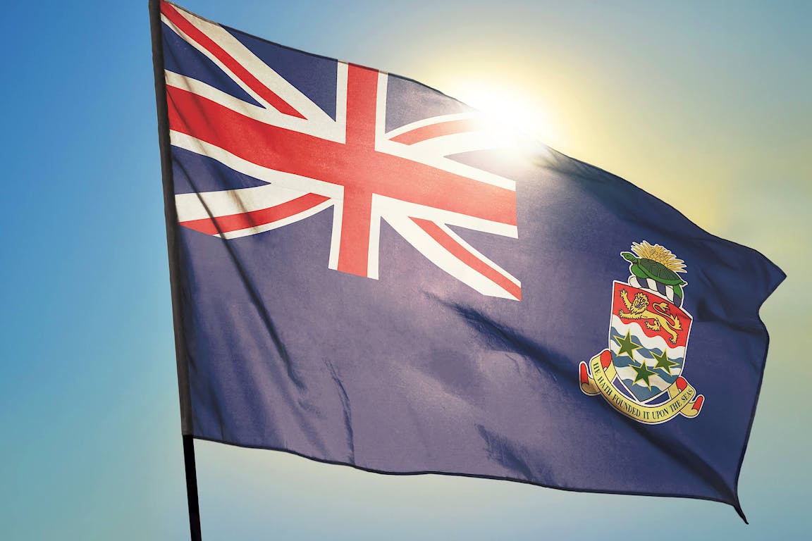 Cayman flag shining